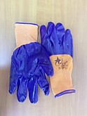Перчатки с обливной ладонью (фиолетовый) XY598 (12/840)